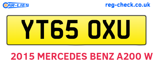 YT65OXU are the vehicle registration plates.
