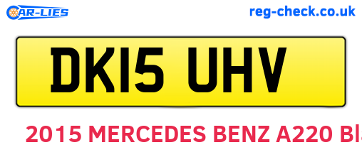 DK15UHV are the vehicle registration plates.