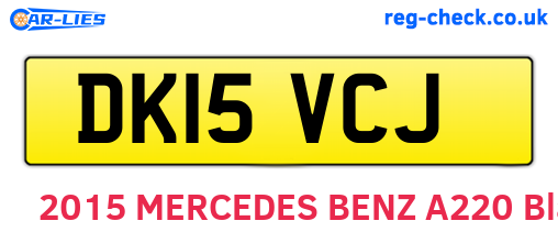 DK15VCJ are the vehicle registration plates.