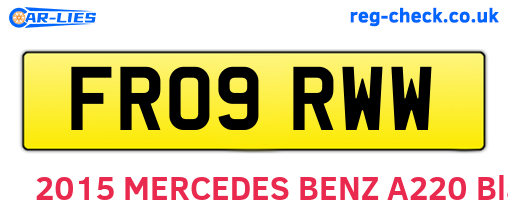 FR09RWW are the vehicle registration plates.