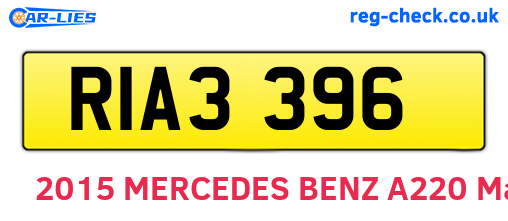 RIA3396 are the vehicle registration plates.
