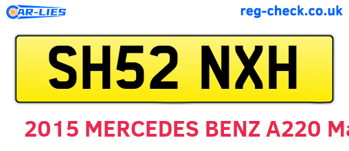SH52NXH are the vehicle registration plates.