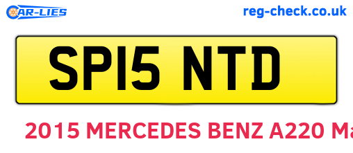 SP15NTD are the vehicle registration plates.