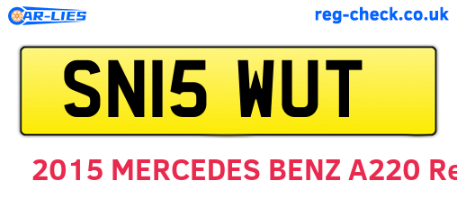 SN15WUT are the vehicle registration plates.