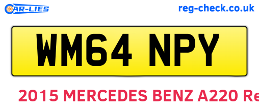 WM64NPY are the vehicle registration plates.