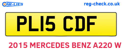 PL15CDF are the vehicle registration plates.