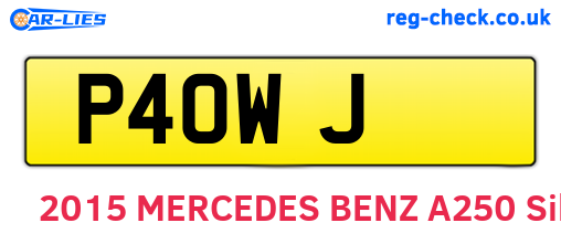 P4OWJ are the vehicle registration plates.