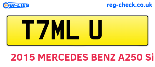 T7MLU are the vehicle registration plates.