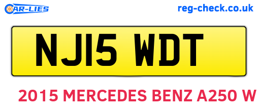 NJ15WDT are the vehicle registration plates.