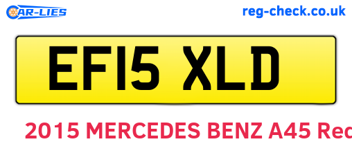 EF15XLD are the vehicle registration plates.