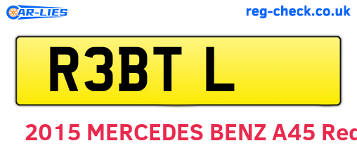 R3BTL are the vehicle registration plates.