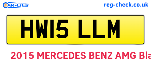 HW15LLM are the vehicle registration plates.
