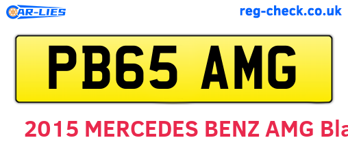 PB65AMG are the vehicle registration plates.
