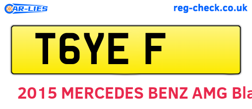 T6YEF are the vehicle registration plates.