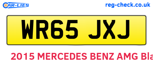 WR65JXJ are the vehicle registration plates.