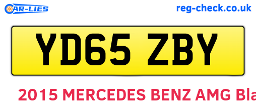 YD65ZBY are the vehicle registration plates.