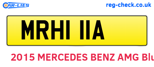 MRH111A are the vehicle registration plates.