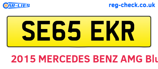 SE65EKR are the vehicle registration plates.