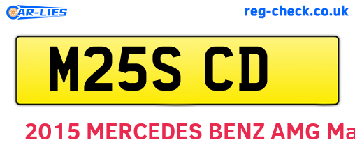 M25SCD are the vehicle registration plates.