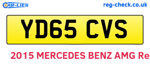 YD65CVS are the vehicle registration plates.
