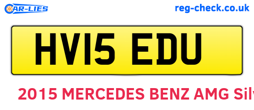 HV15EDU are the vehicle registration plates.