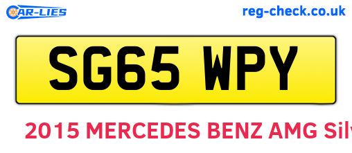 SG65WPY are the vehicle registration plates.