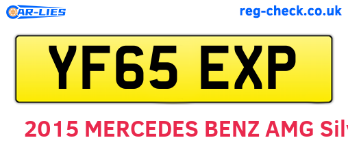 YF65EXP are the vehicle registration plates.
