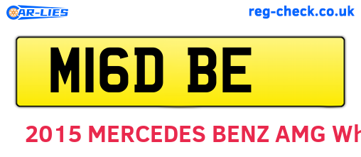 M16DBE are the vehicle registration plates.