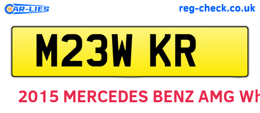 M23WKR are the vehicle registration plates.