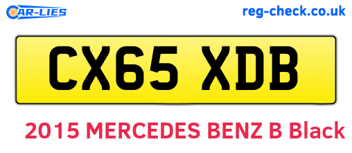 CX65XDB are the vehicle registration plates.