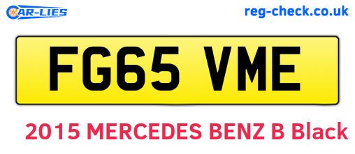 FG65VME are the vehicle registration plates.