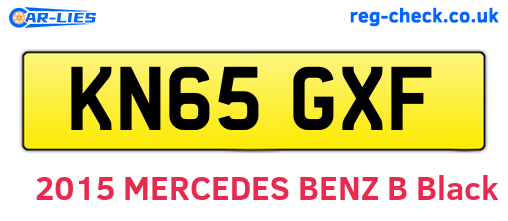 KN65GXF are the vehicle registration plates.