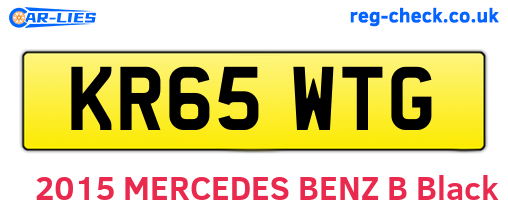 KR65WTG are the vehicle registration plates.