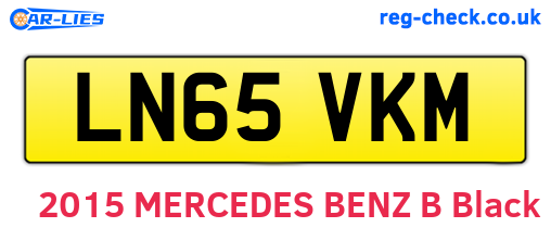 LN65VKM are the vehicle registration plates.