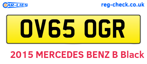OV65OGR are the vehicle registration plates.