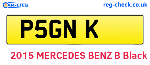 P5GNK are the vehicle registration plates.