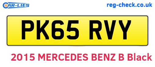 PK65RVY are the vehicle registration plates.