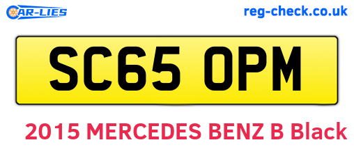 SC65OPM are the vehicle registration plates.