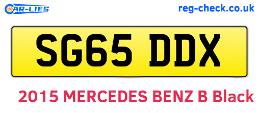 SG65DDX are the vehicle registration plates.