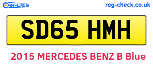 SD65HMH are the vehicle registration plates.