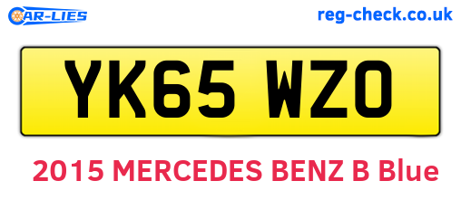 YK65WZO are the vehicle registration plates.