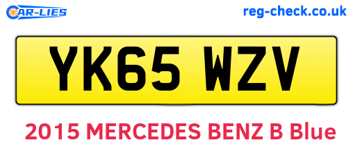 YK65WZV are the vehicle registration plates.