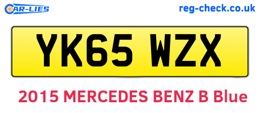 YK65WZX are the vehicle registration plates.