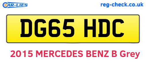 DG65HDC are the vehicle registration plates.