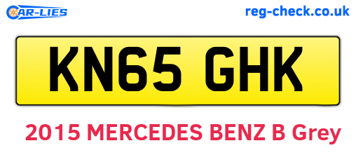 KN65GHK are the vehicle registration plates.