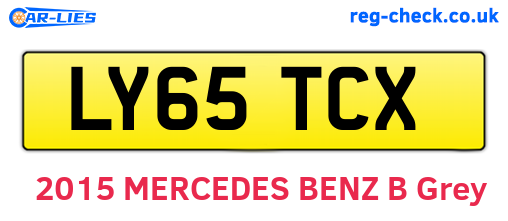 LY65TCX are the vehicle registration plates.