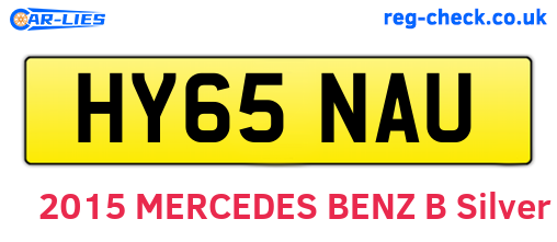 HY65NAU are the vehicle registration plates.
