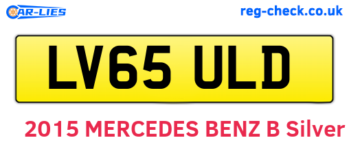 LV65ULD are the vehicle registration plates.
