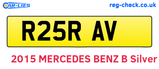R25RAV are the vehicle registration plates.