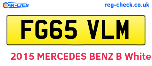FG65VLM are the vehicle registration plates.